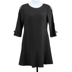 Karl Lagerfeld Paris 3/4 Split Sleeve Split Bow Detail Flounce Hem Dress Size 12